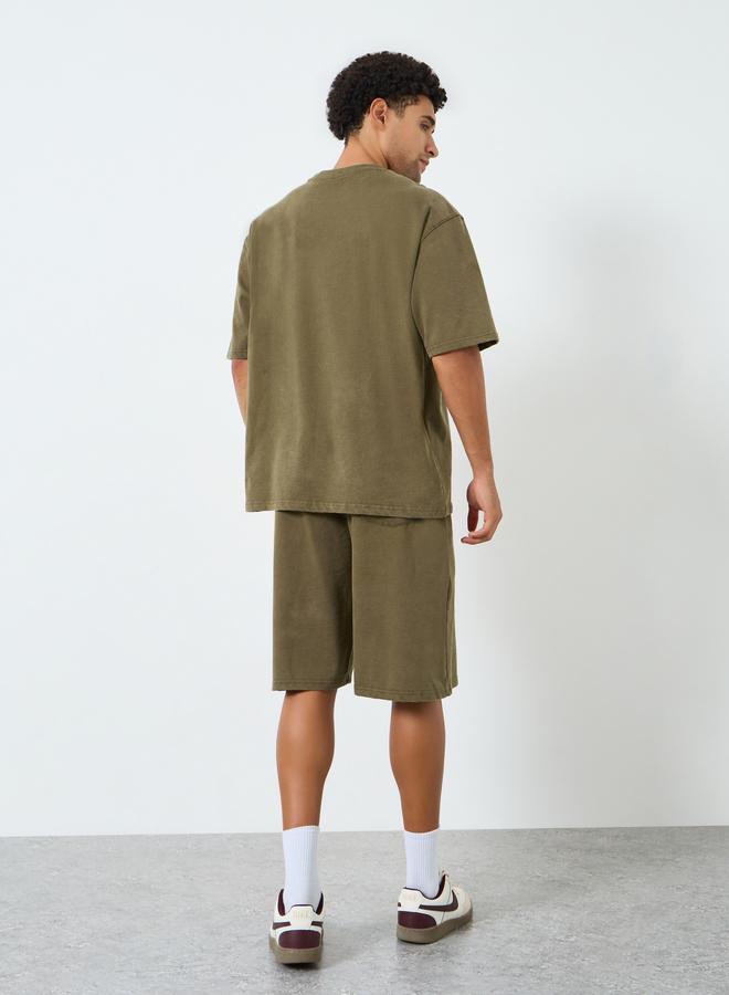 Styli Men Oversized Acid Washed T-Shirt and Shorts Co-Ords - Image 4